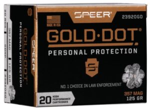 Speer Gold Dot Handgun Ammunition .357 Mag 125 gr HP 1450 fps 20/ct