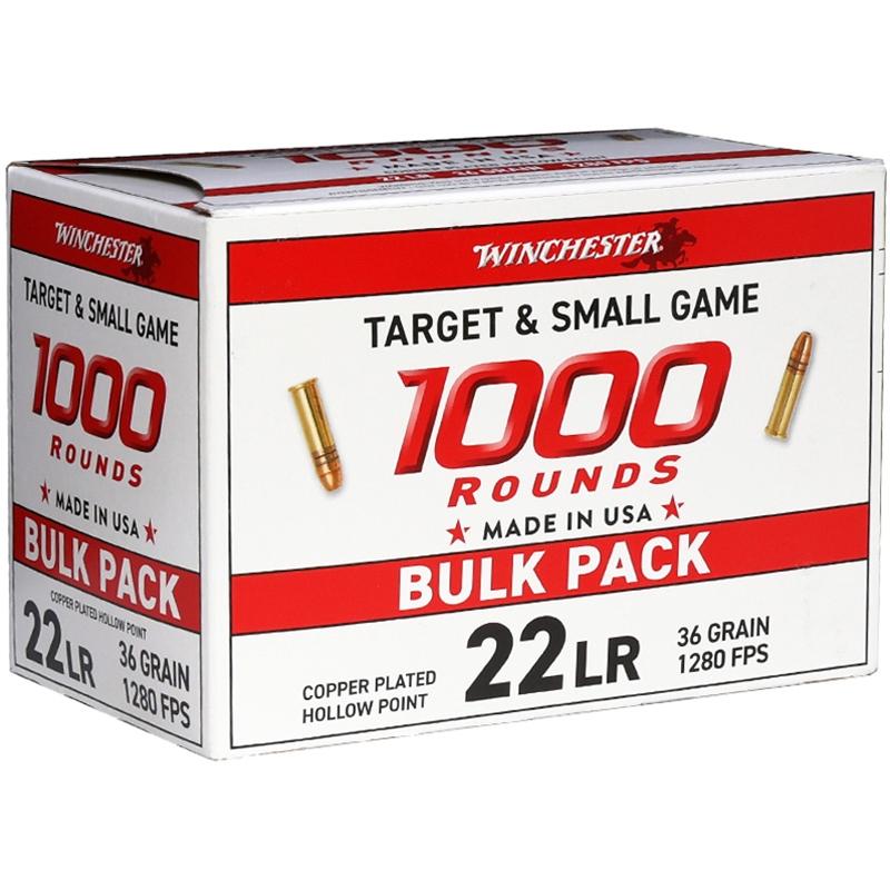 Winchester Target & Small Game Rimfire Ammunition .22 LR 36gr PHP 1280 fps 1000/ct