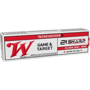 Winchester Game & Target Black Copper Lead Rimfire Ammunition 21 Sharp 37gr FMJ 1335fps 100/ct