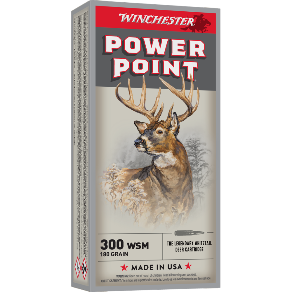 Winchester Super-X Power Point Rifle Ammunition .300 WSM 180 gr. PSP 2970 fps 20/ct