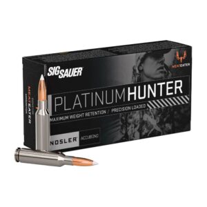 Sig Sauer Platinum Hunter Accubond Rifle Ammunition 6.5 Creedmoor 140gr PT 2266 fps 20/ct