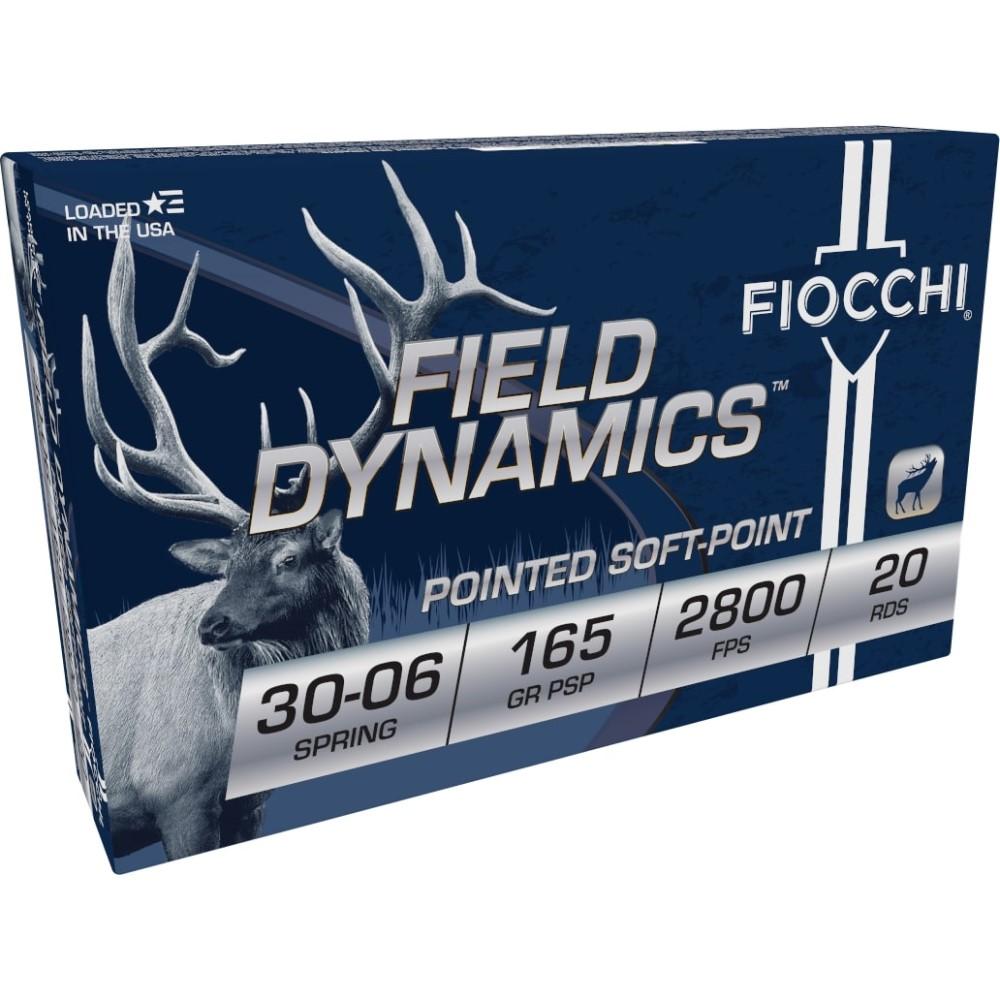 Fiocchi Field Dynamics Rifle Ammunition .30-06 Sprg 165 gr PSP 2800 fps 20/ct