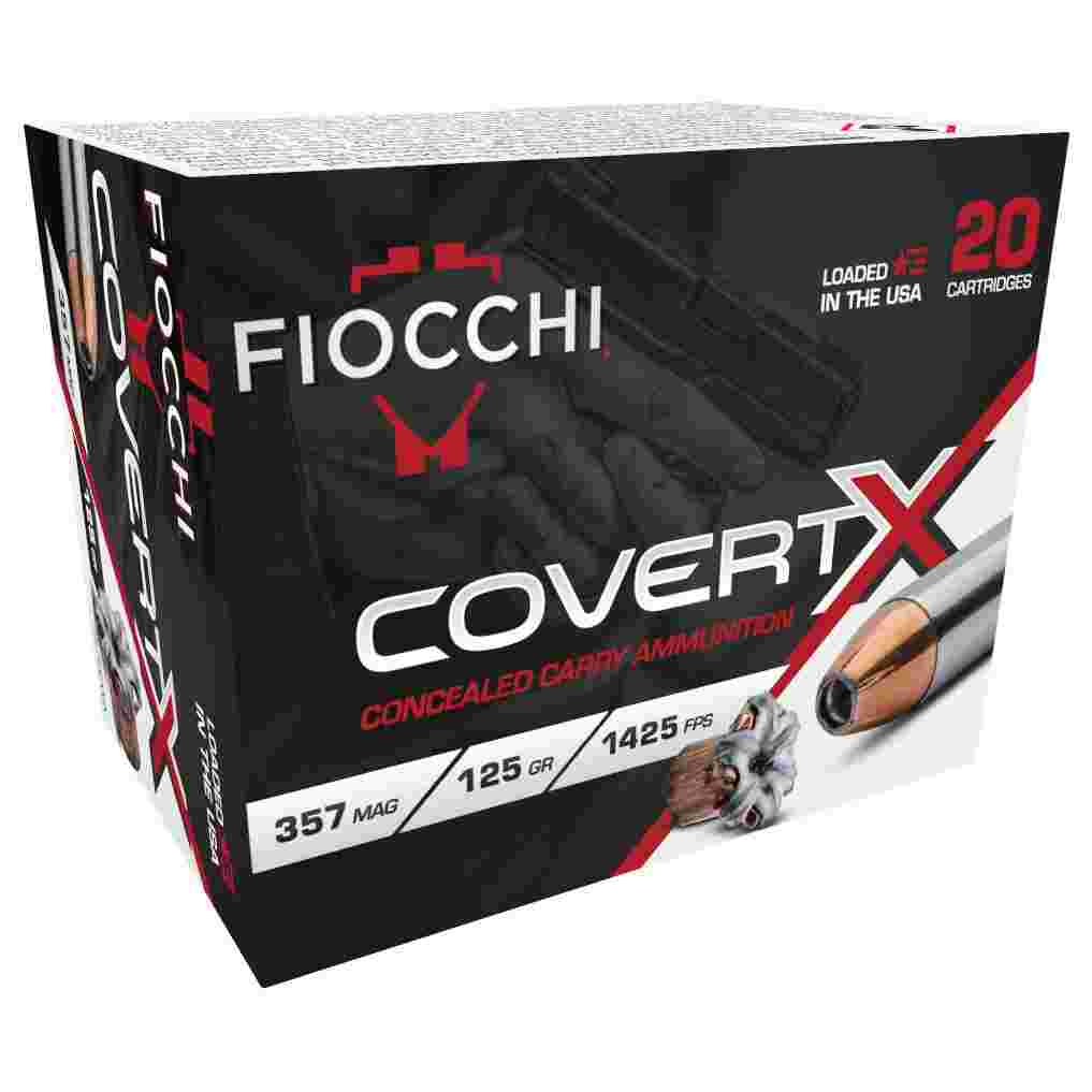 Fiocchi CovertX Handgun Ammunition .357 Mag 125gr JHP 1425 fps 20/ct