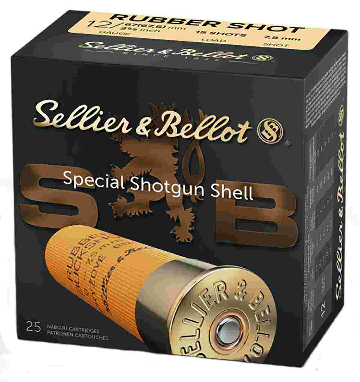 Sellier & Bellot Shotgun Ammunition 12 ga 2 5/8" 15 plts Rubber - 25/box