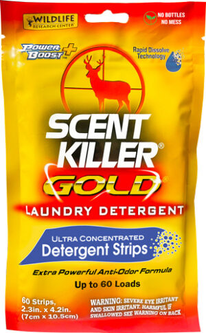 WRC CLOTHING WASH SCENT KILLER - GOLD LAUNDRY STRIPS 60CT