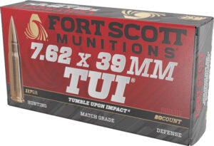 FORT SCOTT 7.62X39 117GR TUI - SOLID COPPER 20RD 10BX/CS