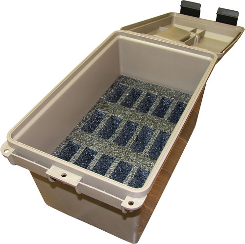 MTM TACTICAL MAGAZINE CAN - DARK EARTH HOLDS 15 AR-15 MAGS