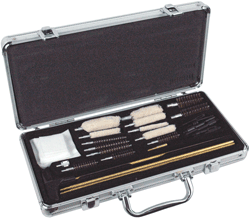 HOPPES DELUXE GUN CLEANING KIT - BRASS ROD 31PC W/ALUMINUM BOX