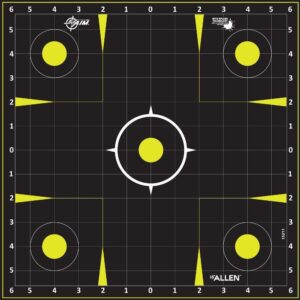 Allen EZ Aim Non-Adhesive Splash Target 12.5" Black and Yellow 30 per Pad