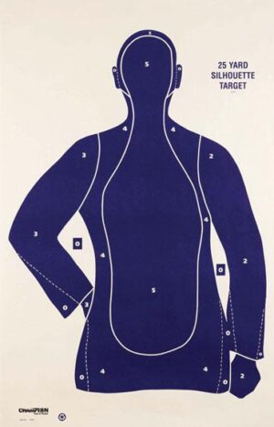 Champion LE Targets B21-E 25 yd. Police Silhouette Target -100/Pack