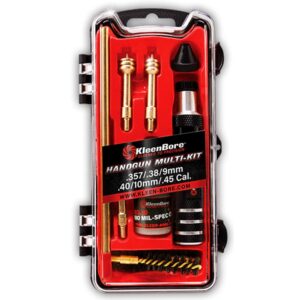 KleenBore Multi-Handgun Cleaning Kit .38/9mm Luger/10mm/.40/.45 Caliber