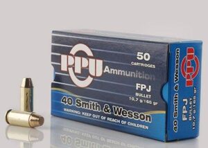 PPU Handgun Ammunition .40 S&W  165 gr FPJ  1541 fps 50/ct