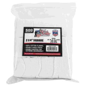 Pro-Shot 2 1/4" Square 100% Cotton Patches 500/ct