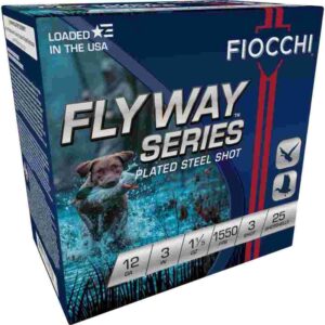Fiocchi Flyway Steel Shotshells 12ga 3" 1-1/5oz 1550fps #3 25/ct