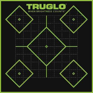 TRUGLO TRU-SEE Self Adhesive Targets - 5 Diamond 12x12 Green 12 Pack
