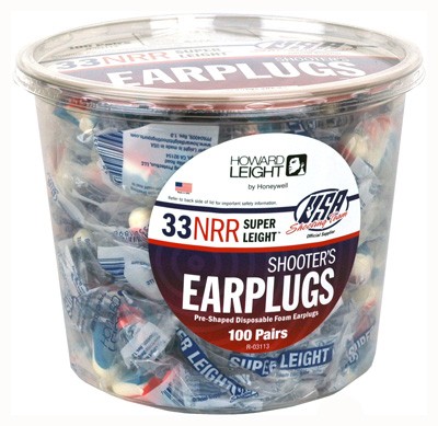 HOWARD LEIGHT USA SHOOTERS - DISPOSABLE EAR PLUGS 100 PACK - Image 2