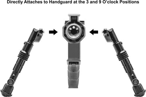 UTG BIPOD RECON FLEX KEYMOD - MATTE BLK CENTER H 5.7"-8" - Image 3