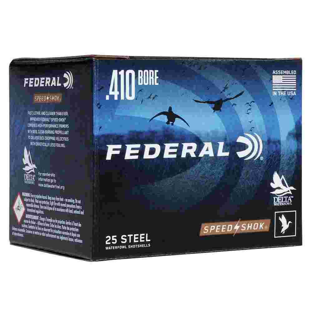 FEDERAL SPEED-SHOK HIGH VELOCITY STEEL 410GA 3" 3/8OZ 6 AMMO 25RD