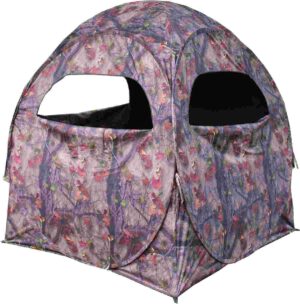HME 2-Person Spring Steel 75 Pop-Up Ground Blind 58x58x57" - JM Camo