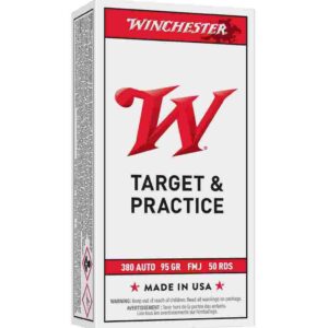 Winchester USA Handgun Ammunition .380 ACP 95 gr FN 50/ct