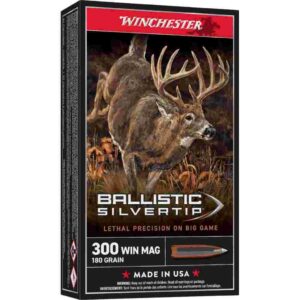 Winchester Ballistic Silvertip Rifle Ammunition .300 Win Mag 180 gr. PT 2950 fps 20/ct