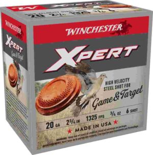 Winchester Xpert Steel Shotshells 20 ga 2-3/4" 3/4 oz 1325 fps #6 25/ct