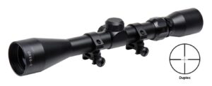 Truglo Trushot Rifle Scope w/Weaver Style Rings - 3-9x40mm 11.52-37.7' 3.15-3.94" Matte