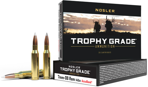 NOSLER TROPHY 7MM-08 REM 140GR - ACCUBOND TIP 20RD 10BX/CS