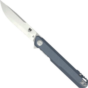 COBRATEC MONARCH 3.5" FOLDER - GREY D2 STEEL W/CLIP