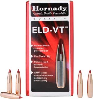 HORNADY BULLETS 22 CAL .224 - 62GR. ELD-VT 100CT 25BX/CS