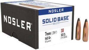 NOSLER BULLETS 7MM CAL .284 - 140GR SOLID BASE SP 50CT