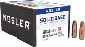 NOSLER BULLETS 30 CAL .284 - 150GR SOLID BASE RN 50CT
