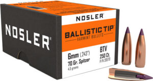 NOSLER BULLETS 6MM .243 - 70GR BALLISTIC TIP 250CT