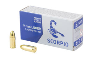 SCORPIO AMMO 9MM 115GR FMJ 50/1000