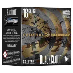 Federal Black Cloud Waterfowl Shotshells 16ga 2-3/4" 7/8oz 1450fps #2 25/ct