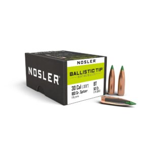 Nosler Ballistic Tip Hunting Rifle Bullets .30 cal .308" 180 gr SBT-BTIP 50/ct