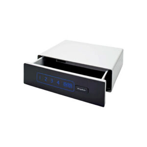 GLIDEVAULT KEYPAD PISTOL SAFE - WHITE/BLACK