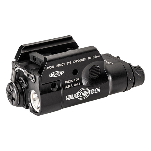 XC2-B ULTRA-COMPACT LED WEAPONLIGHT & LASER SIGHT - BLACK, RED LASER, 300 LUMENS, 1064 CANDELA