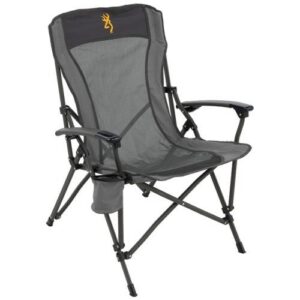 Browning Fireside Gold Buckmark Chair Charcoal/Grey