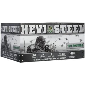 HEVI-Shot HEVI-Steel Shotshells 20ga 3" 7/8oz 1400 fps #2 100/ct