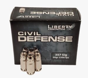 Civil Defense .357 SIG 50GR Copper Mono Frag HP Lead Free 20RD