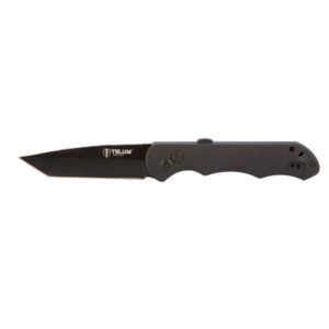 Telum Aftershock Tactical Automatic Knife 3-1/2" Tanto Blade Black