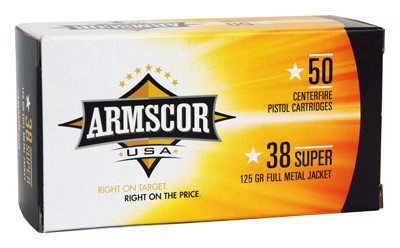 Armscor .38 Super 125gr FMJ – 50rd