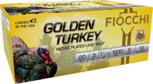 FIOCCHI GOLDEN TURKEY 20GA 3" - 1-1/4OZ #5 10RD 10BX/CS