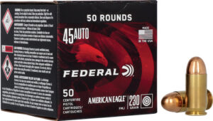 FEDERAL AE 45 ACP 230GR FMJ - 50RD 10BX/CS