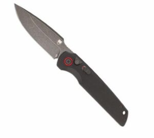 COBRATEC JACKAL PUSH BUTTON - AUTO 3.5" STONEWASH BLACK D2