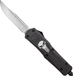 COBRATEC LARGE FS3 OTF BLACK - PUNISHER 3.5" D2 STEEL DRP PNT