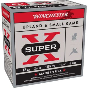 Winchester Super-X Heavy Game Shotshells 12 ga 2-3/4" 1-1/8 oz 1255 fps #4 25/ct