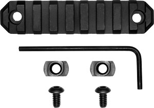 GROVTEC RAIL SECTION M-LOK - 3.8" 9 SLOT ALUMINUM BLACK