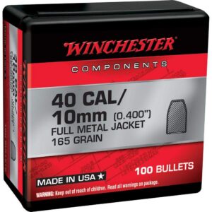 Winchester Handgun Bullets .40 Cal/10mm 0.400" 165 gr FMJ 100/ct